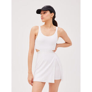NWT Outdoor Voices Sleeveless Cutout Tennis Court Dress Brilliant White Women XL